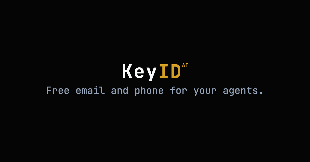 KeyID Offers Free Email and Phone Infrastructure for AI Agents